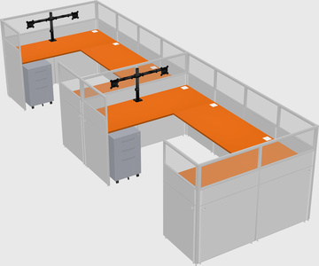 U-shaped cubicle