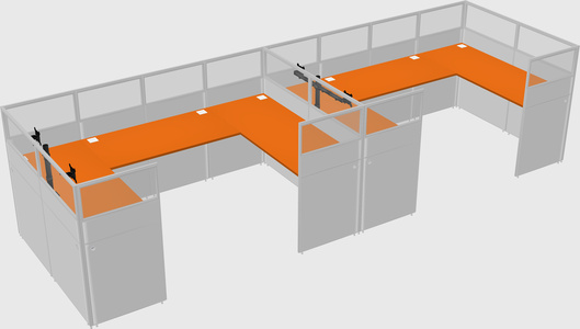 U-shaped cubicle