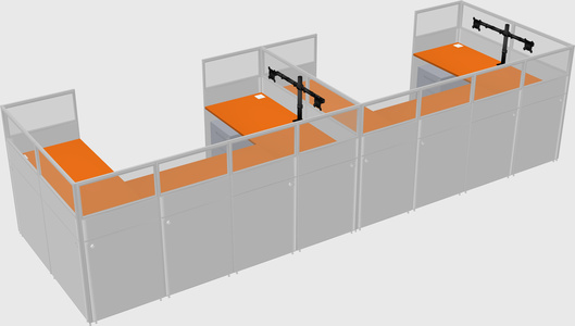 U-shaped cubicle