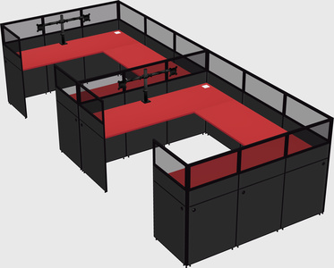 U-shaped cubicle