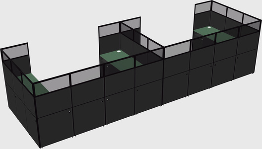 U-shaped cubicle