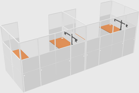 U-shaped cubicle