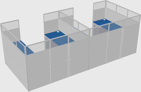 U-shaped cubicle