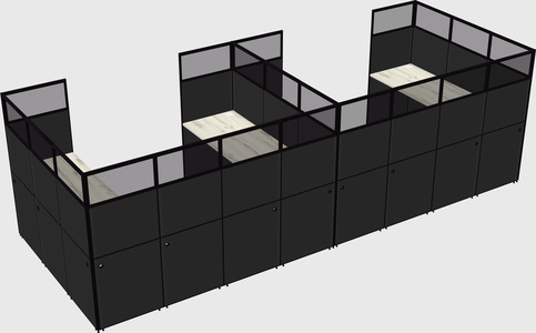 U-shaped cubicle