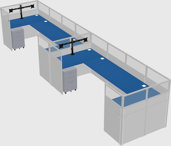 U-shaped cubicle