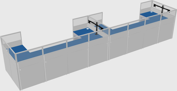 U-shaped cubicle