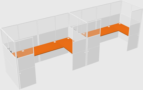 U-shaped cubicle