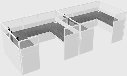 U-shaped cubicle