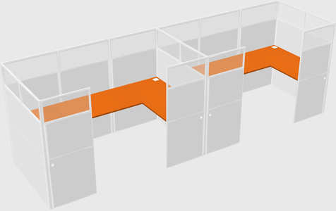 U-shaped cubicle