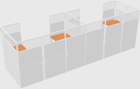 U-shaped cubicle