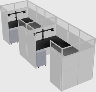 Cabine en u