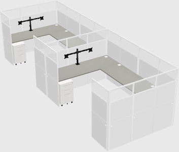 U-shaped cubicle