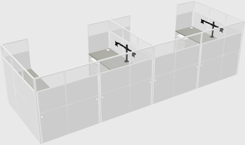 U-shaped cubicle