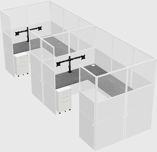 U-shaped cubicle