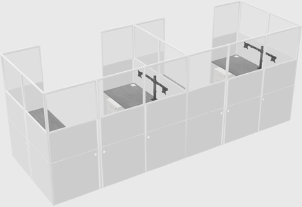U-shaped cubicle
