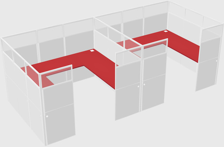 U-shaped cubicle