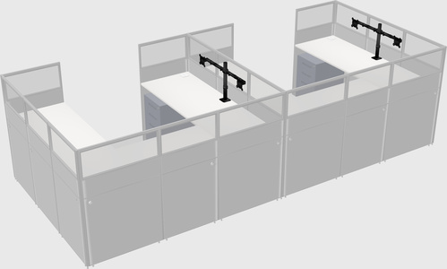U-shaped cubicle