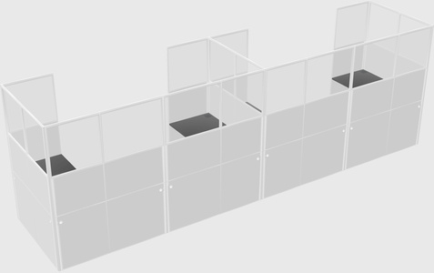 U-shaped cubicle