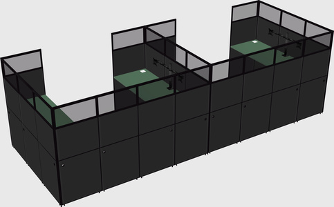U-shaped cubicle