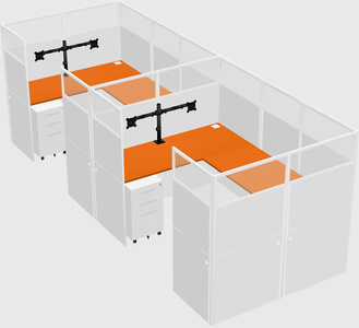 U-shaped cubicle