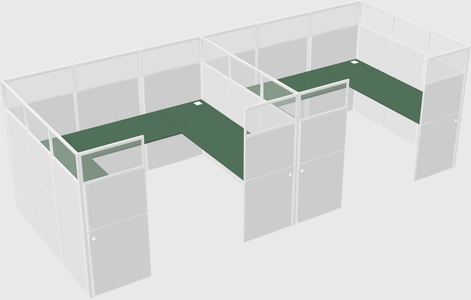 U-shaped cubicle