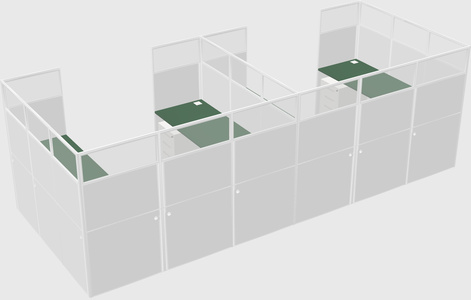 U-shaped cubicle