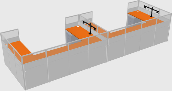 Cabine en u