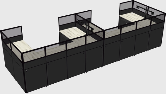 Cabine en u