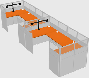 U-shaped cubicle