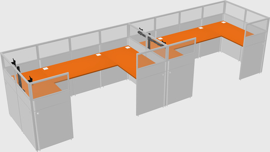 U-shaped cubicle