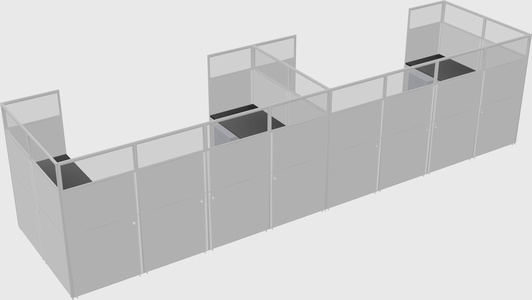 U-shaped cubicle