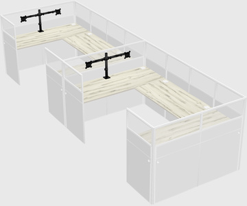 U-shaped cubicle