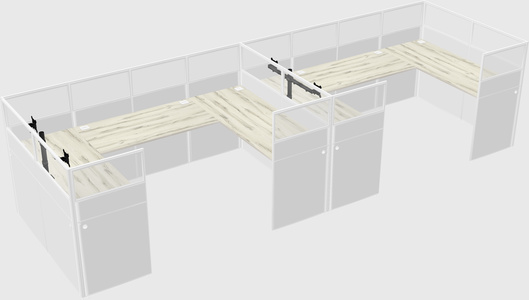 U-shaped cubicle