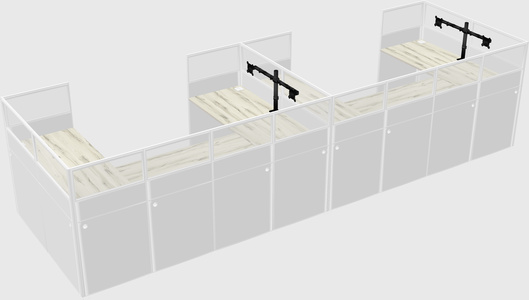 U-shaped cubicle