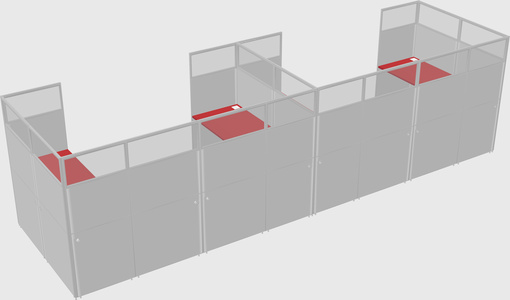 U-shaped cubicle