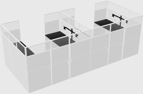 U-shaped cubicle