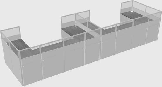 U-shaped cubicle