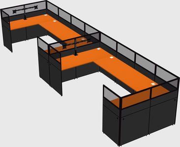 U-shaped cubicle