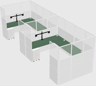 U-shaped cubicle