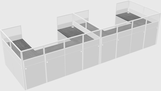 U-shaped cubicle