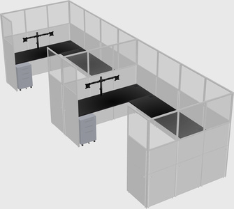 U-shaped cubicle