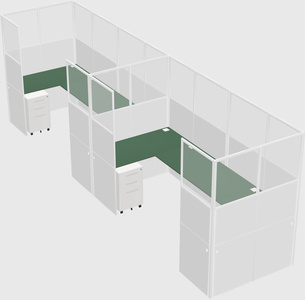 U-shaped cubicle