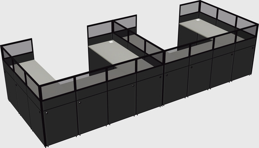 U-shaped cubicle