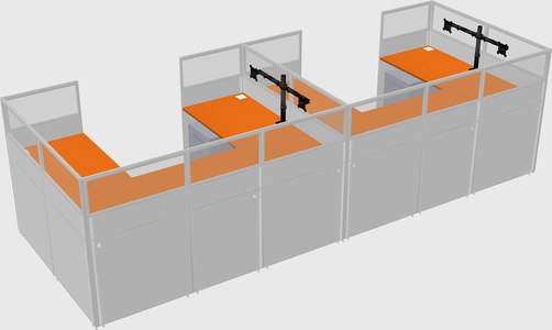 Cabine en u