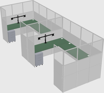 U-shaped cubicle