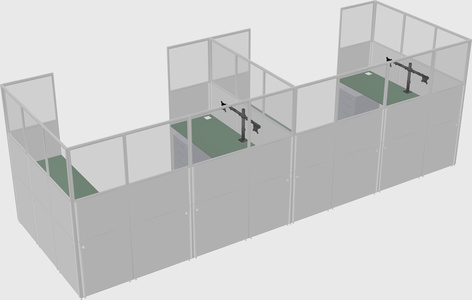 U-shaped cubicle