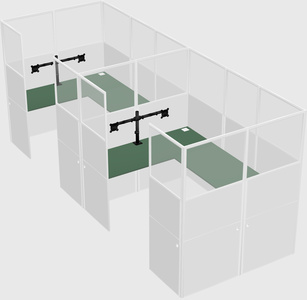 U-shaped cubicle