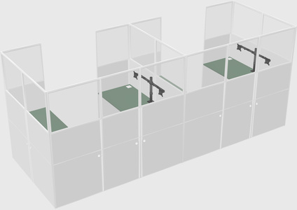 U-shaped cubicle