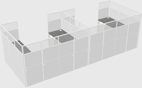 U-shaped cubicle