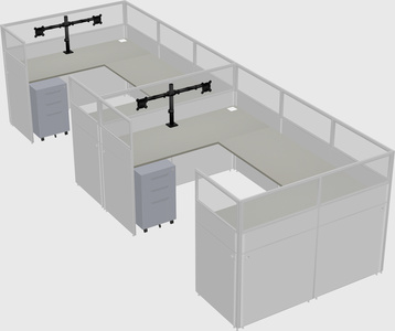 U-shaped cubicle